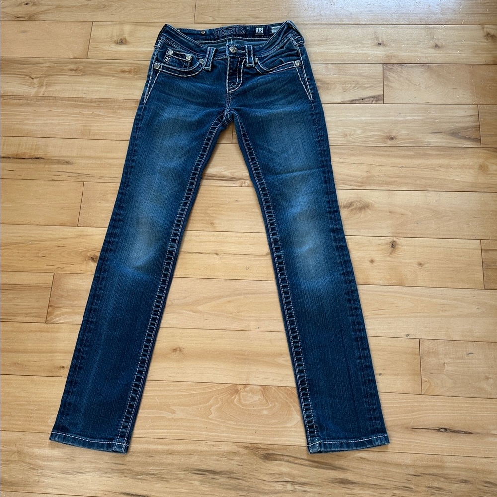 Miss Me girls size 12 skinny denim embellished jeans